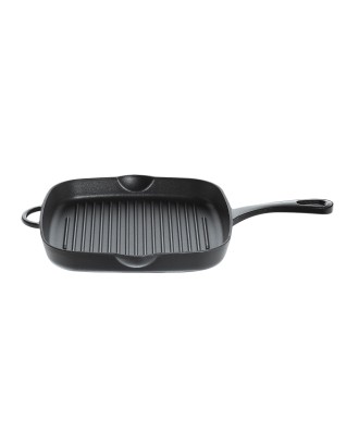 Tigaie grill patrata, 26x26cm, fonta, negru, colectia Provence - KUCHENPROFI